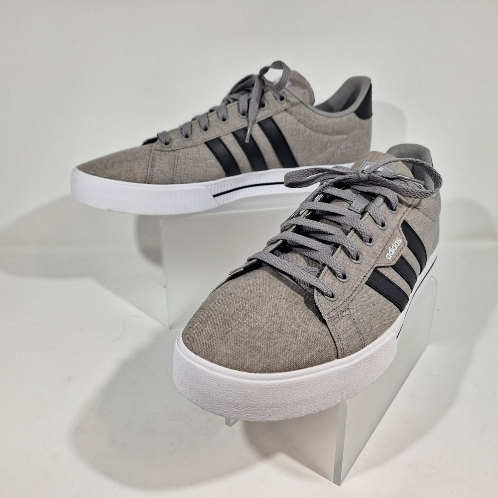 Adidas Daily 3.0 Sneaker Mens 13 Grey Black FW3270 Canvas Low Top Shoes Skater